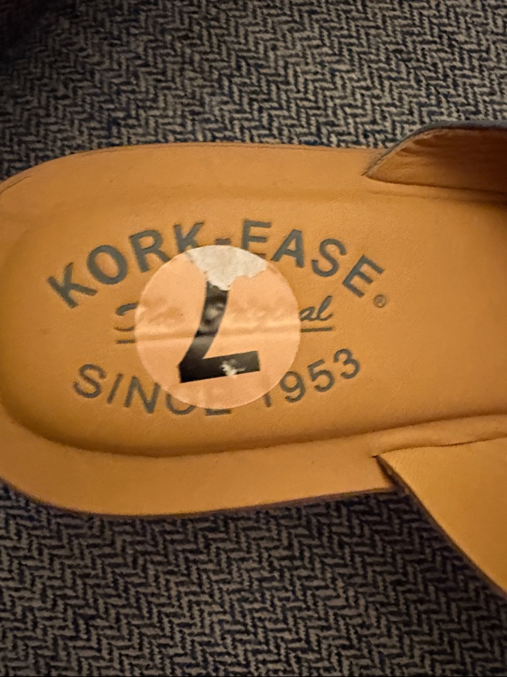 Kork-Ease Women's Blue Crisscross Leather Slide Sandals-size 7 - Picture 2 of 5